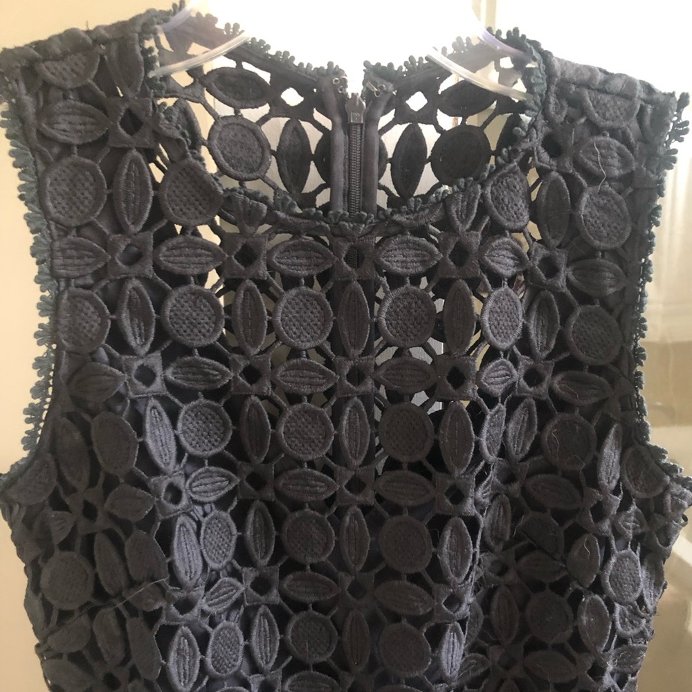 Laundry by Shelli Segal, Embroidered black column, cocktail dress.